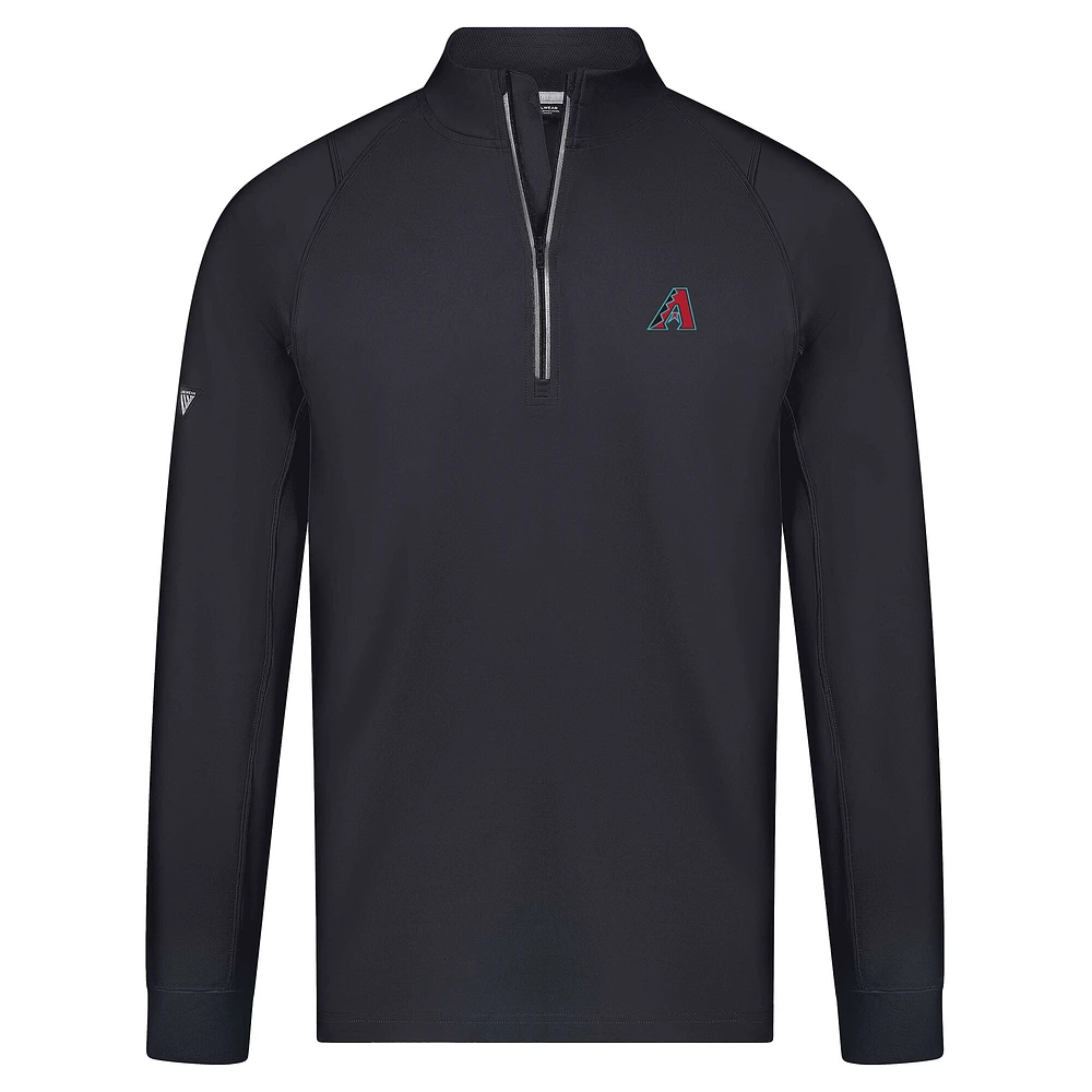 Pull-over zippé quart de tour raglan noir Theory Insignia Core pour homme Levelwear Arizona Diamondbacks