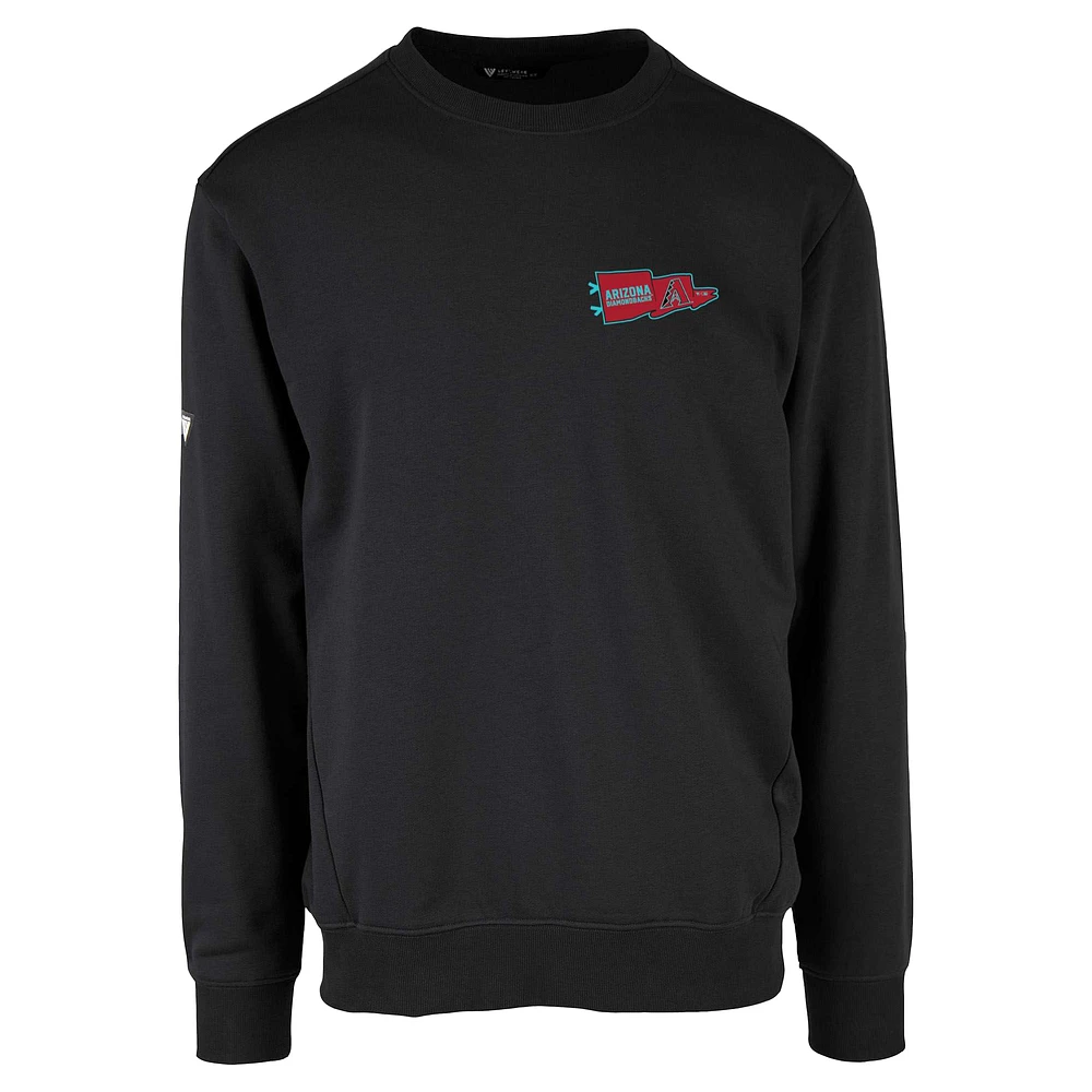 Men's Levelwear  Black Arizona Diamondbacks Zane Rafters Pullover Sweatshirt