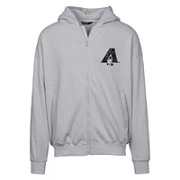 Men's Levelwear  Gray Arizona Diamondbacks Oversized Uphill Digital Camo Full-Zip Hoodie
