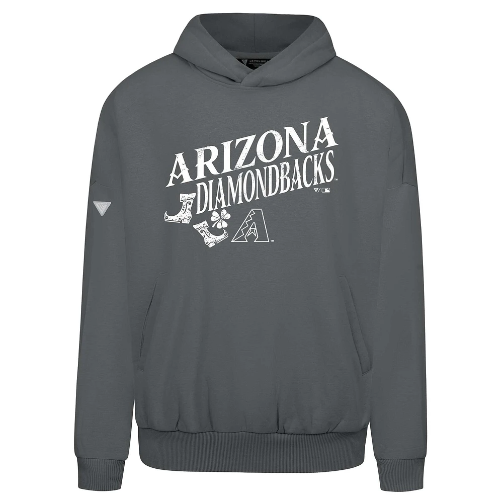 Men's Levelwear  Gray Arizona Diamondbacks St. Patrick's Day Pullover Hoodie