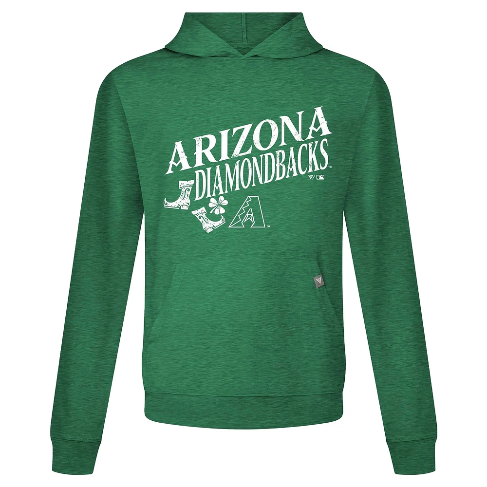 Men's Levelwear Green Arizona Diamondbacks St. Patrick's Day Relay Boots Pullover Hoodie