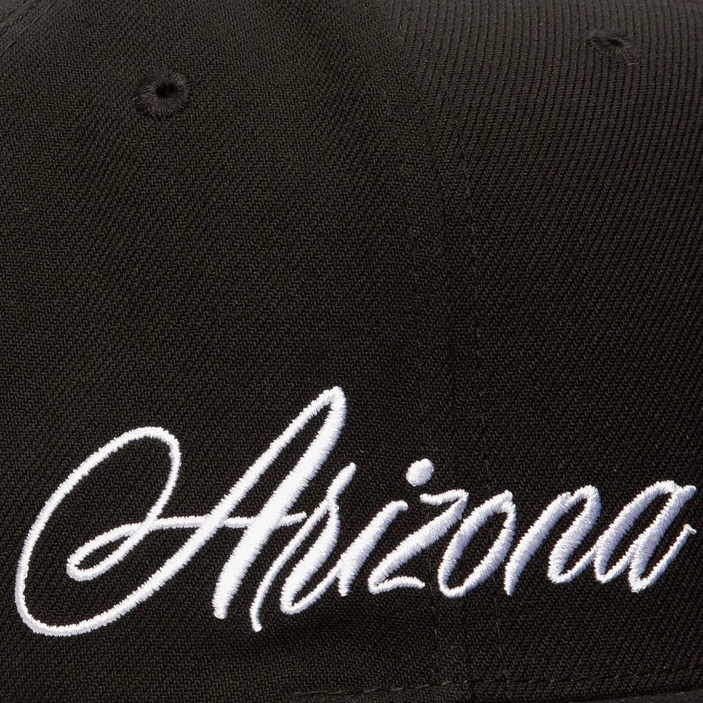Men's Mitchell & Ness Black Arizona Diamondbacks Just Don x MLB Lux Script Snapback Hat