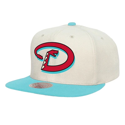 Casquette snapback basique Mitchell & Ness crème Arizona Diamondbacks pour homme