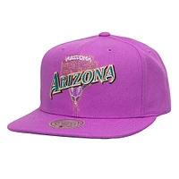 Men's Mitchell & Ness Purple Arizona Diamondbacks Double Up Snapback Hat