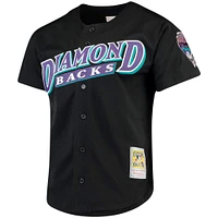 Men's Mitchell & Ness Randy Johnson Black Arizona Diamondbacks Big Tall Cooperstown Collection Mesh Button-Up Jersey