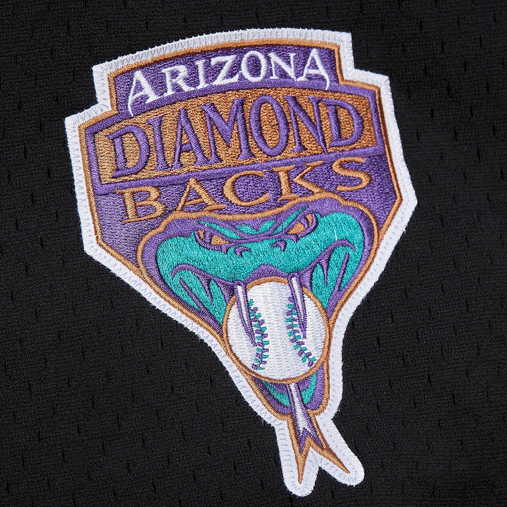 Men's Mitchell & Ness Randy Johnson Black Arizona Diamondbacks Cooperstown Collection Mesh Batting Practice Button-Up Jersey