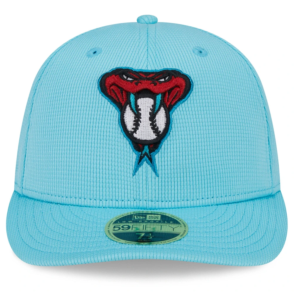 Casquette ajustée 59FIFTY pour homme New Era Aqua Arizona Diamondbacks 2024 Spring Training Low Profile