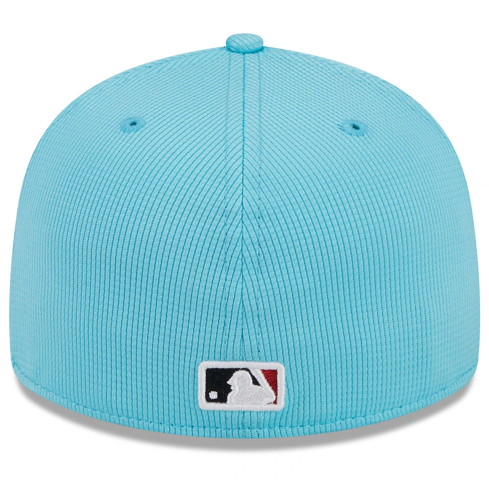 Casquette ajustée 59FIFTY pour homme New Era Aqua Arizona Diamondbacks 2024 Spring Training Low Profile