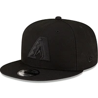 Casquette réglable 9FIFTY Snapback noir sur noir New Era Arizona Diamondbacks pour hommes