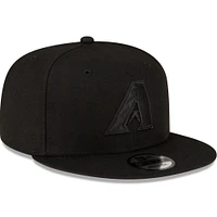 Casquette réglable 9FIFTY Snapback noir sur noir New Era Arizona Diamondbacks pour hommes