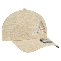 Men's New Era Beige Arizona Diamondbacks Cotton Weave M-Crown A-Frame 9FORTY Adjustable Hat