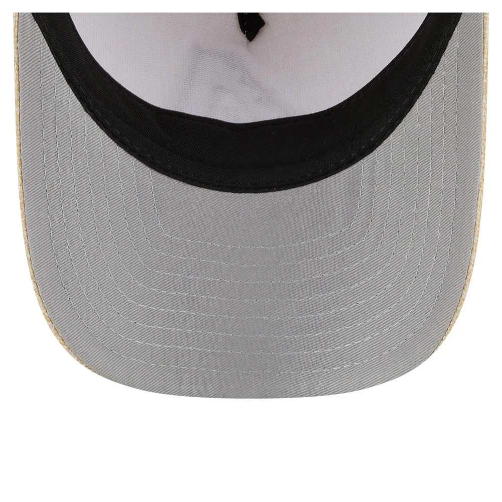 Men's New Era Beige Arizona Diamondbacks Cotton Weave M-Crown A-Frame 9FORTY Adjustable Hat