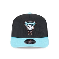 Men's New Era  Black/Light Blue Arizona Diamondbacks 2025 Batting Practice 9SEVENTY Stretch-Snap Trucker Hat