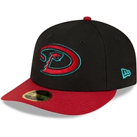 Casquette ajustée 59FIFTY On-Field Low Profile New Era pour hommes, noir/rouge, Arizona Diamondbacks Road Authentic Collection