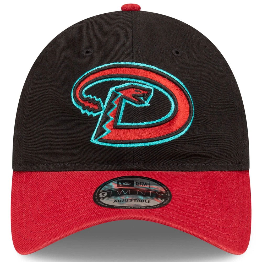 Casquette réglable New Era pour hommes, noir/rouge, Arizona Diamondbacks Road Replica Core Classic 9TWENTY