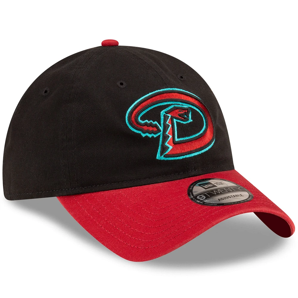 Casquette réglable New Era pour hommes, noir/rouge, Arizona Diamondbacks Road Replica Core Classic 9TWENTY