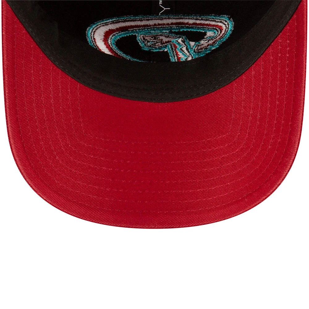 Casquette réglable New Era pour hommes, noir/rouge, Arizona Diamondbacks Road Replica Core Classic 9TWENTY