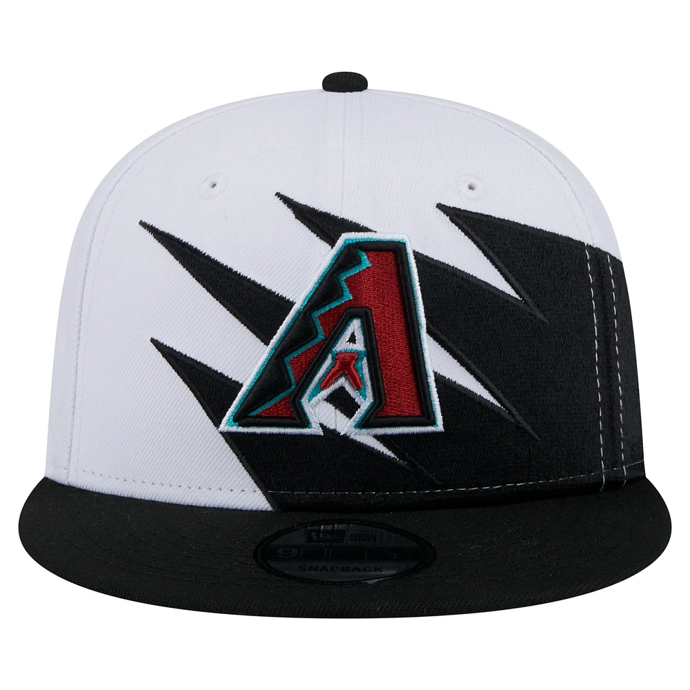 Men's New Era Black/White Arizona Diamondbacks Jagged 9FIFTY Snapback Hat