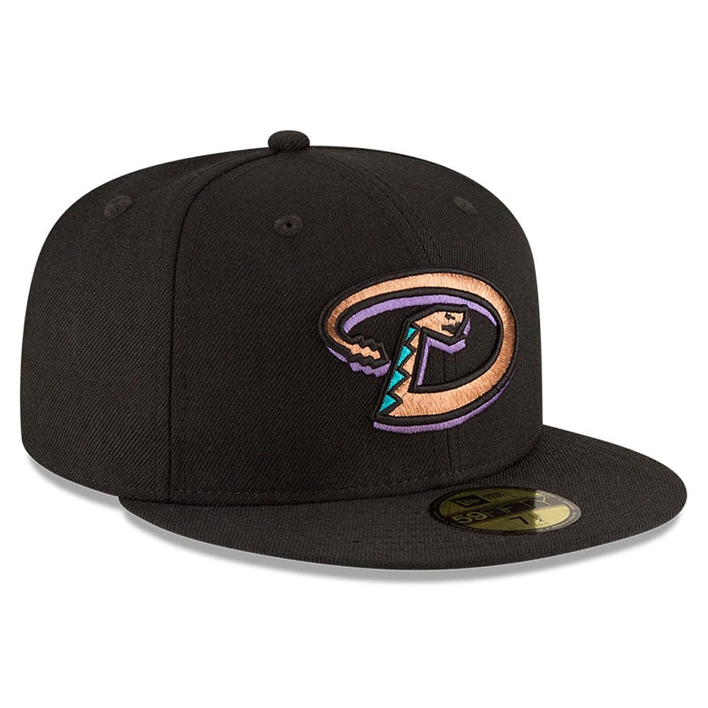 Men's New Era Black Arizona Diamondbacks 2001 World Series Wool 59FIFTY Fitted Hat