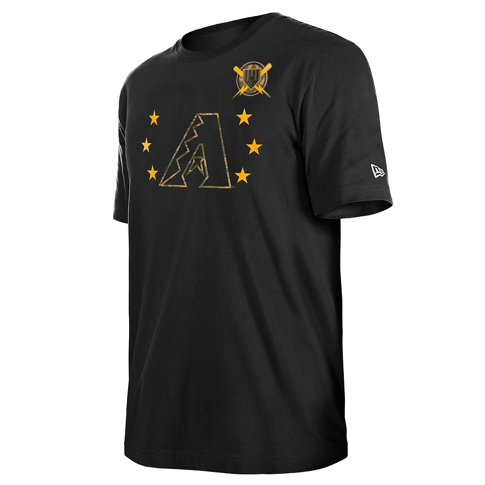 Men's New Era Black Arizona Diamondbacks 2024 Armed Forces Day T-Shirt