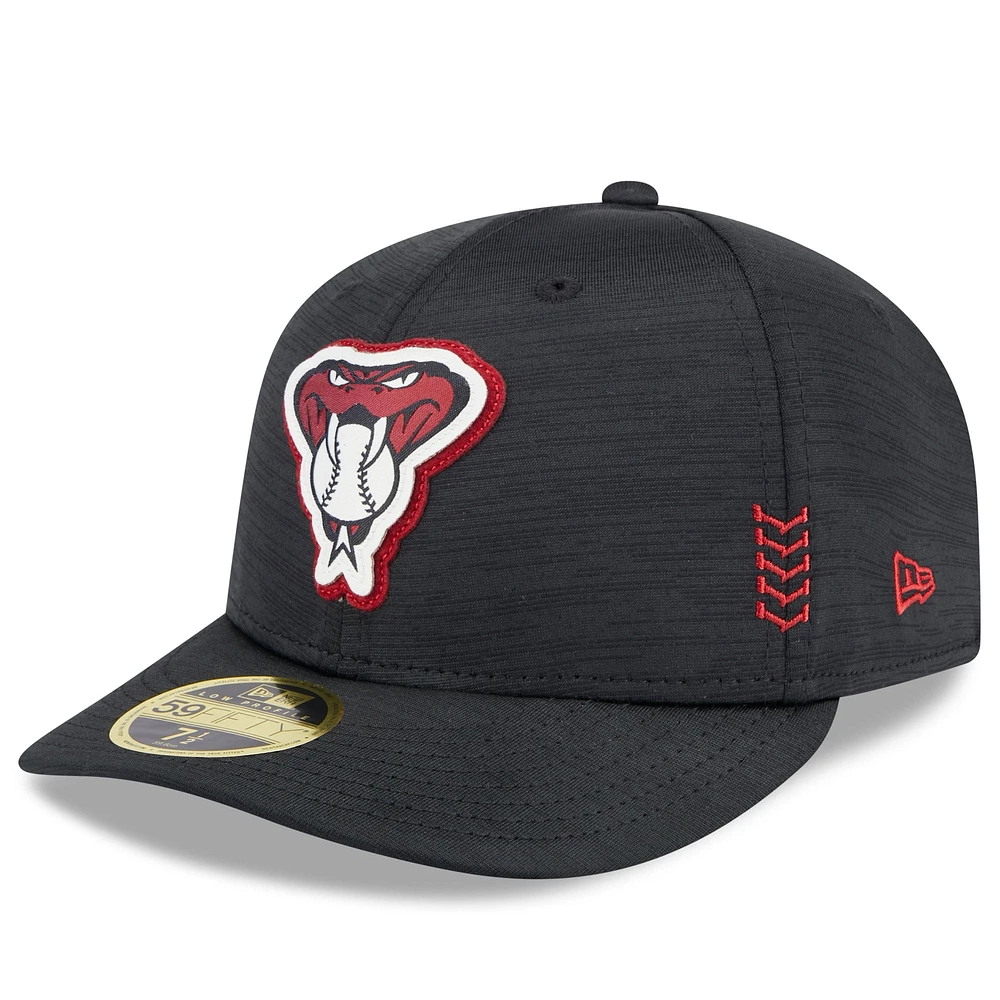 Men's New Era  Black Arizona Diamondbacks 2024 Clubhouse Low Profile 59FIFTY Fitted Hat