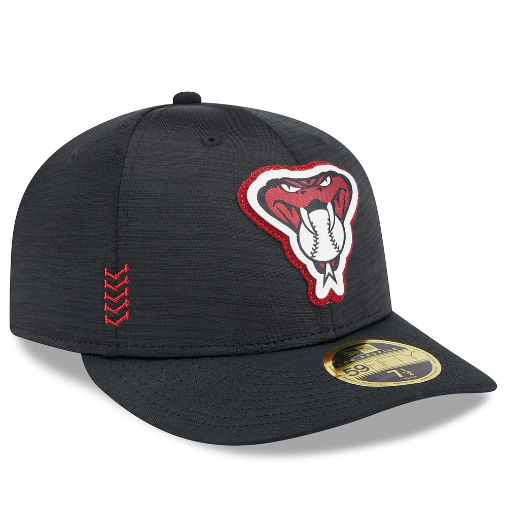 Casquette ajustée 59FIFTY à profil bas 2024 Clubhouse New Era pour hommes, noire, Arizona Diamondbacks