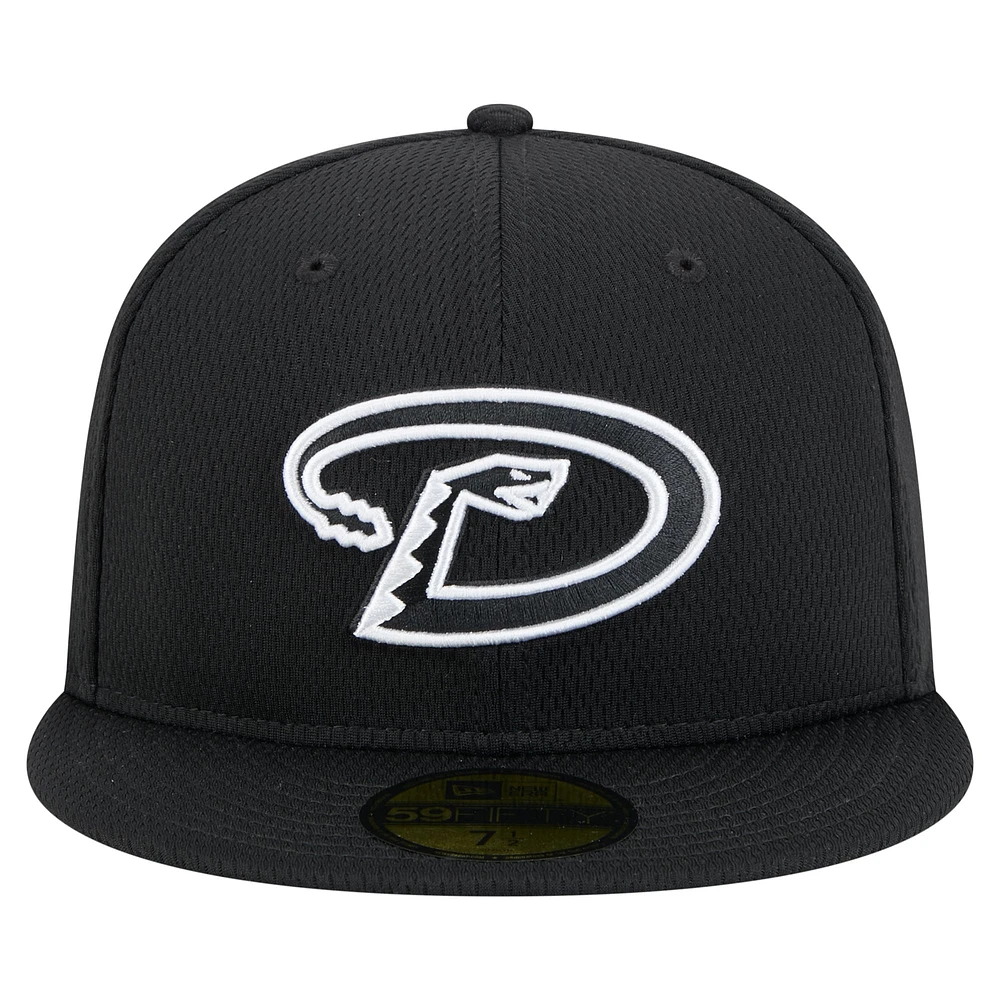 Men's New Era Black Arizona Diamondbacks 2025 Clubhouse 59FIFTY Fitted Hat