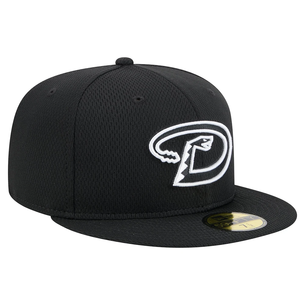 Men's New Era Black Arizona Diamondbacks 2025 Clubhouse 59FIFTY Fitted Hat