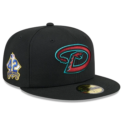 Men's New Era  Black Arizona Diamondbacks 2025 Jackie Robinson Day 59FIFTY Fitted Hat