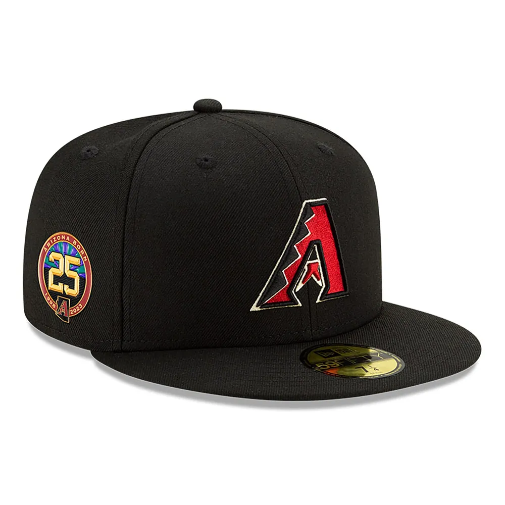 Men's New Era Black Arizona Diamondbacks 25th Anniversary 59FIFTY Fitted Hat