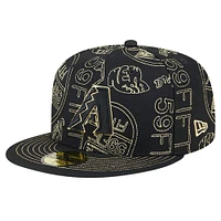 Casquette ajustée 59FIFTY Day Allover pour hommes New Era noire Arizona Diamondbacks