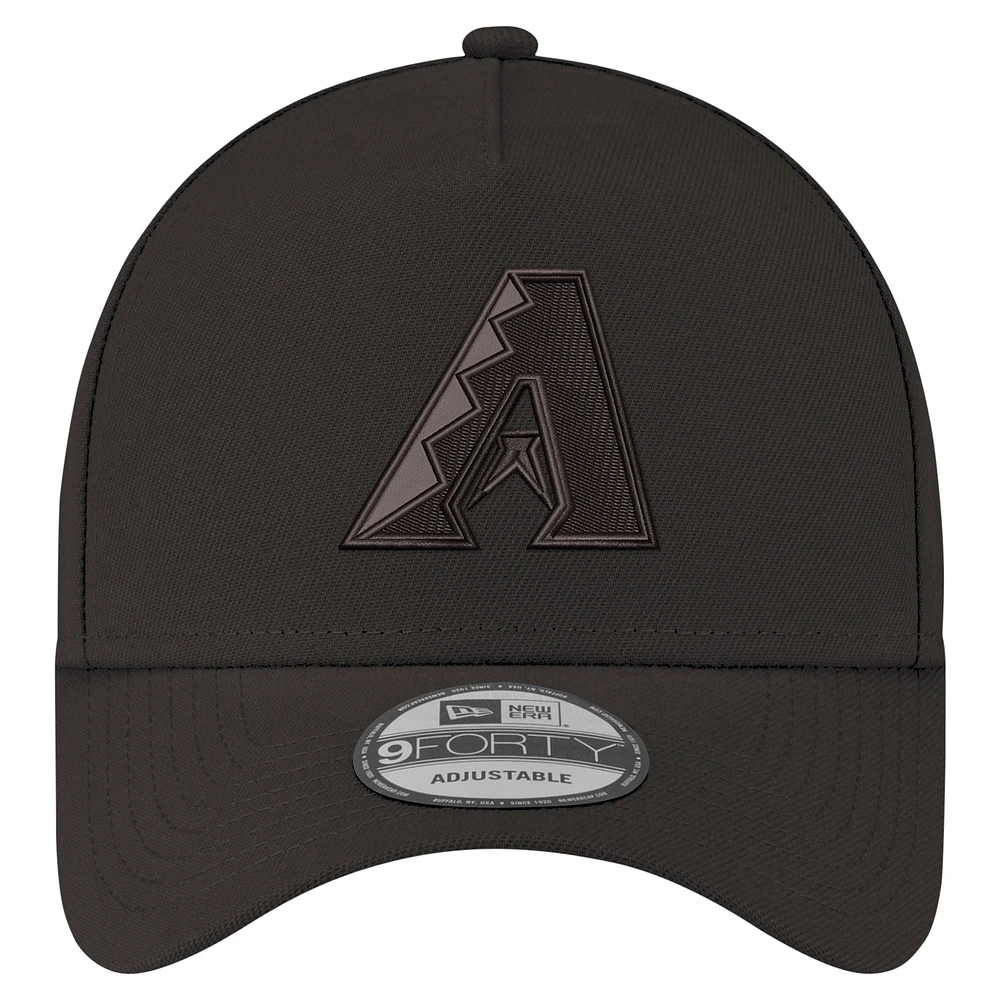 Casquette réglable noire Arizona Diamondbacks A-Frame 9FORTY New Era pour hommes