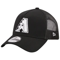Casquette réglable A-Frame 9FORTY Trucker Arizona Diamondbacks New Era pour homme, noire