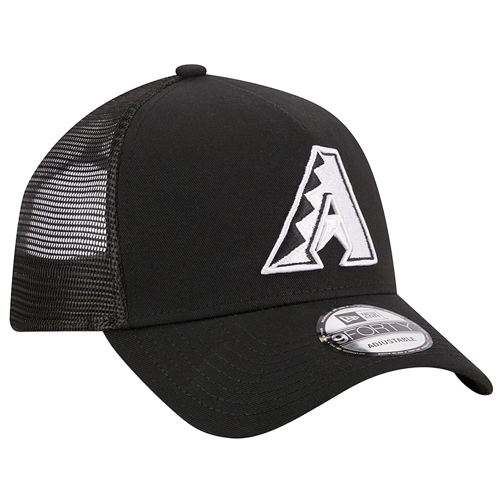Casquette réglable A-Frame 9FORTY Trucker Arizona Diamondbacks New Era pour homme, noire
