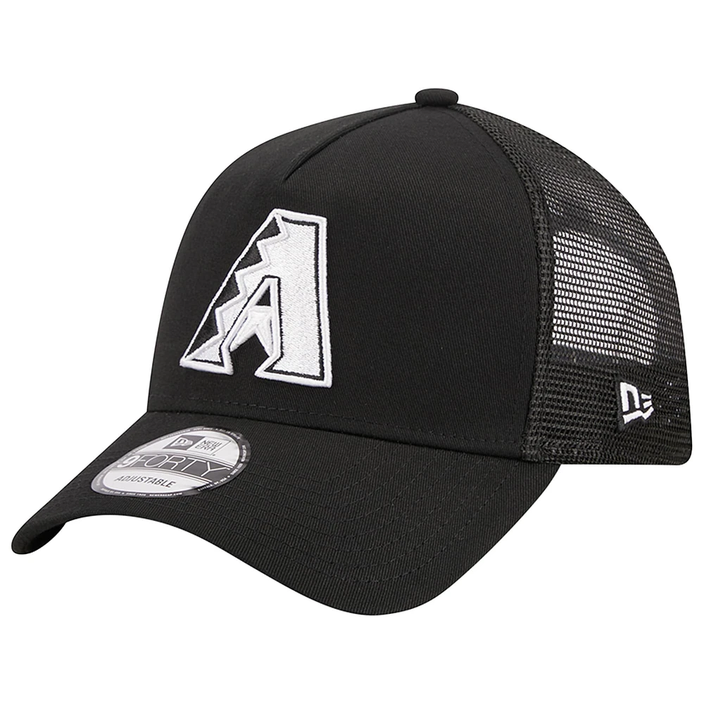 Casquette réglable A-Frame 9FORTY Trucker Arizona Diamondbacks New Era pour homme, noire