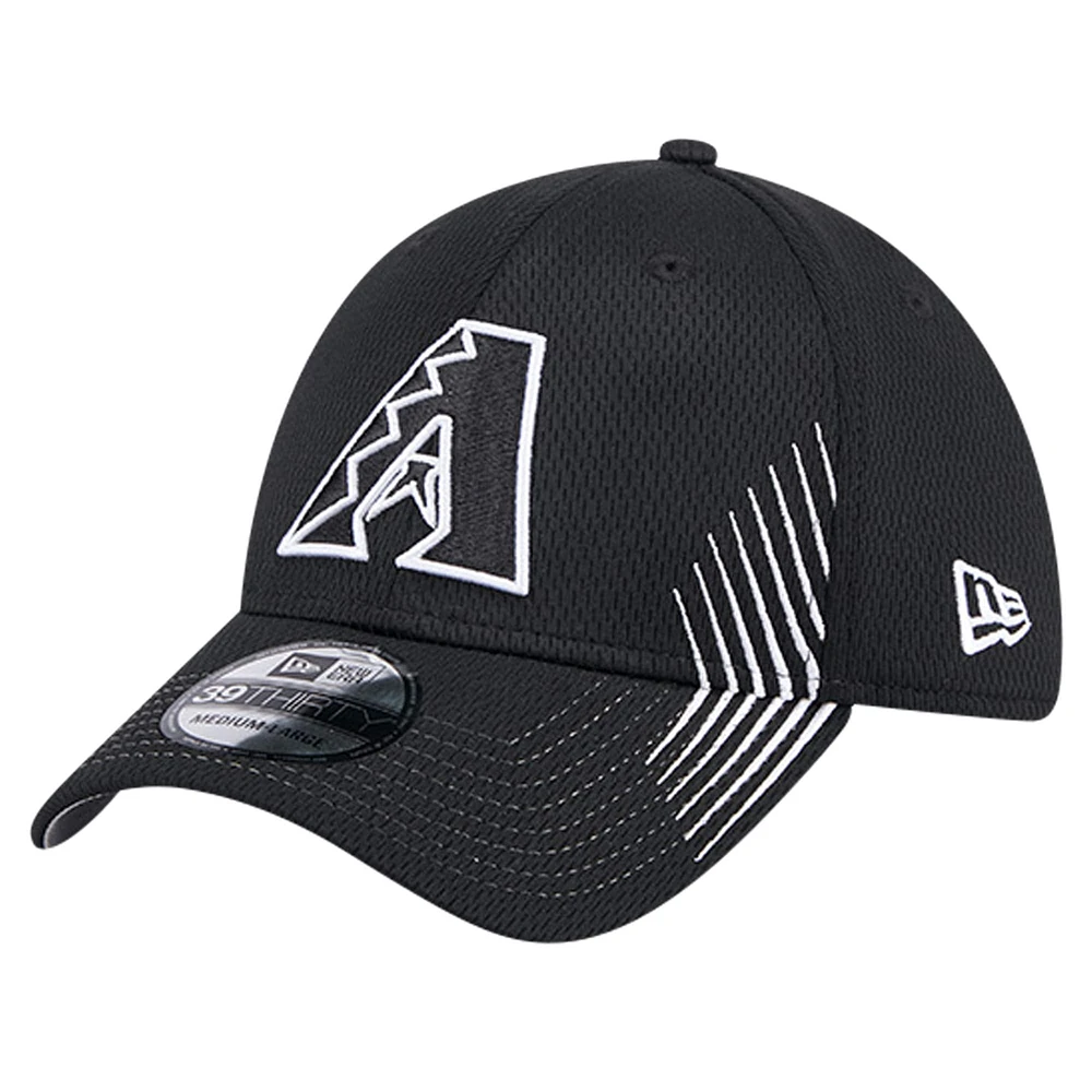 Casquette flexible Active Dash Mark 39THIRTY des Diamondbacks de l'Arizona New Era noire pour hommes