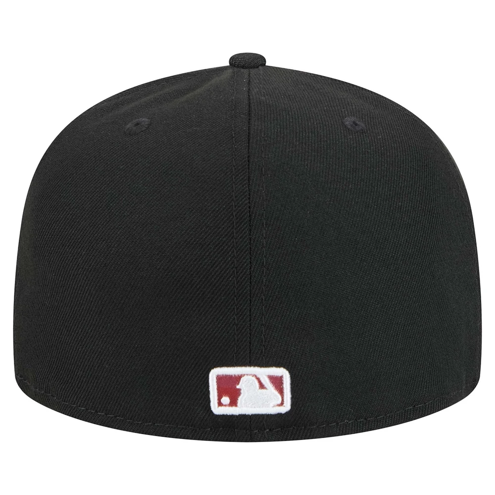 Casquette ajustée 59FIFTY à damier pour homme New Era Arizona Diamondbacks noire