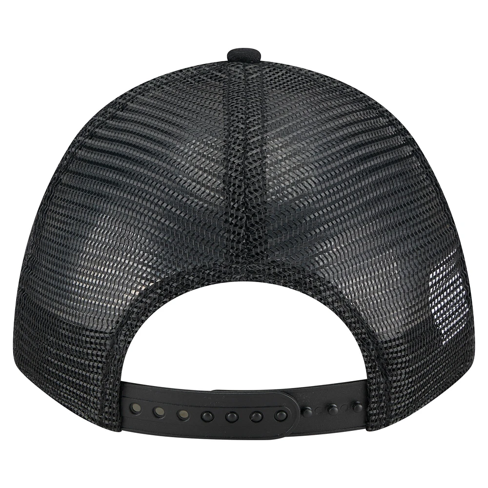Men's New Era Black Arizona Diamondbacks City Initial 9FORTY A-Frame M-Crown Adjustable Trucker Hat