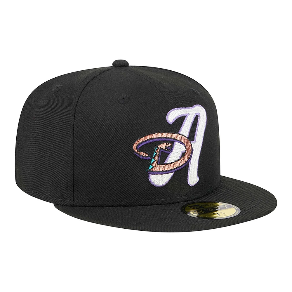 Men's New Era Black Arizona Diamondbacks  Duo Logo 2.0 59FIFTY Fitted Hat