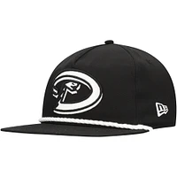 Casquette Snapback de golfeur New Era noire des Diamondbacks de l'Arizona pour hommes