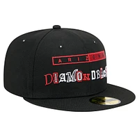 Men's New Era Black Arizona Diamondbacks Ransom 59FIFTY Fitted Hat