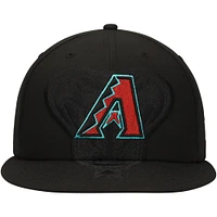 Casquette ajustée 59FIFTY noire avec logo Shadow des Diamondbacks de l'Arizona New Era pour hommes