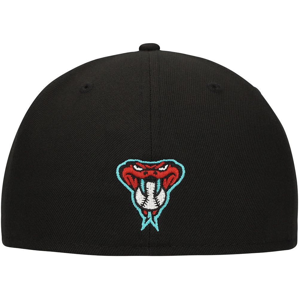 Casquette ajustée 59FIFTY noire avec logo Shadow des Diamondbacks de l'Arizona New Era pour hommes