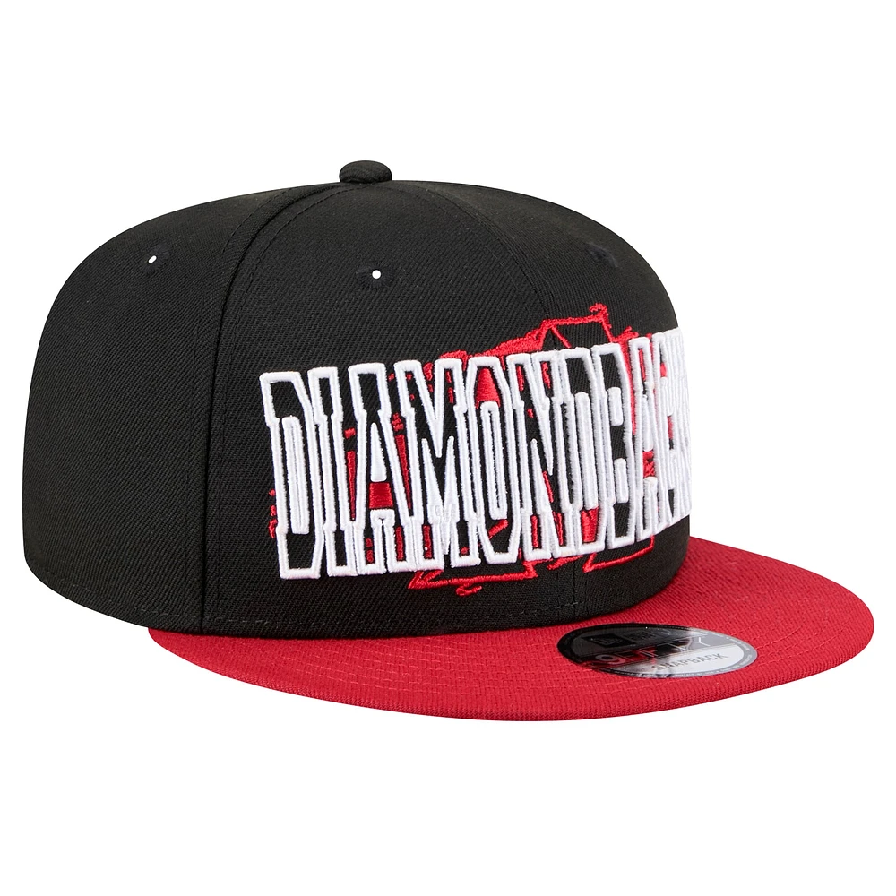 Men's New Era Black Arizona Diamondbacks Splatter 9FIFTY Snapback Hat