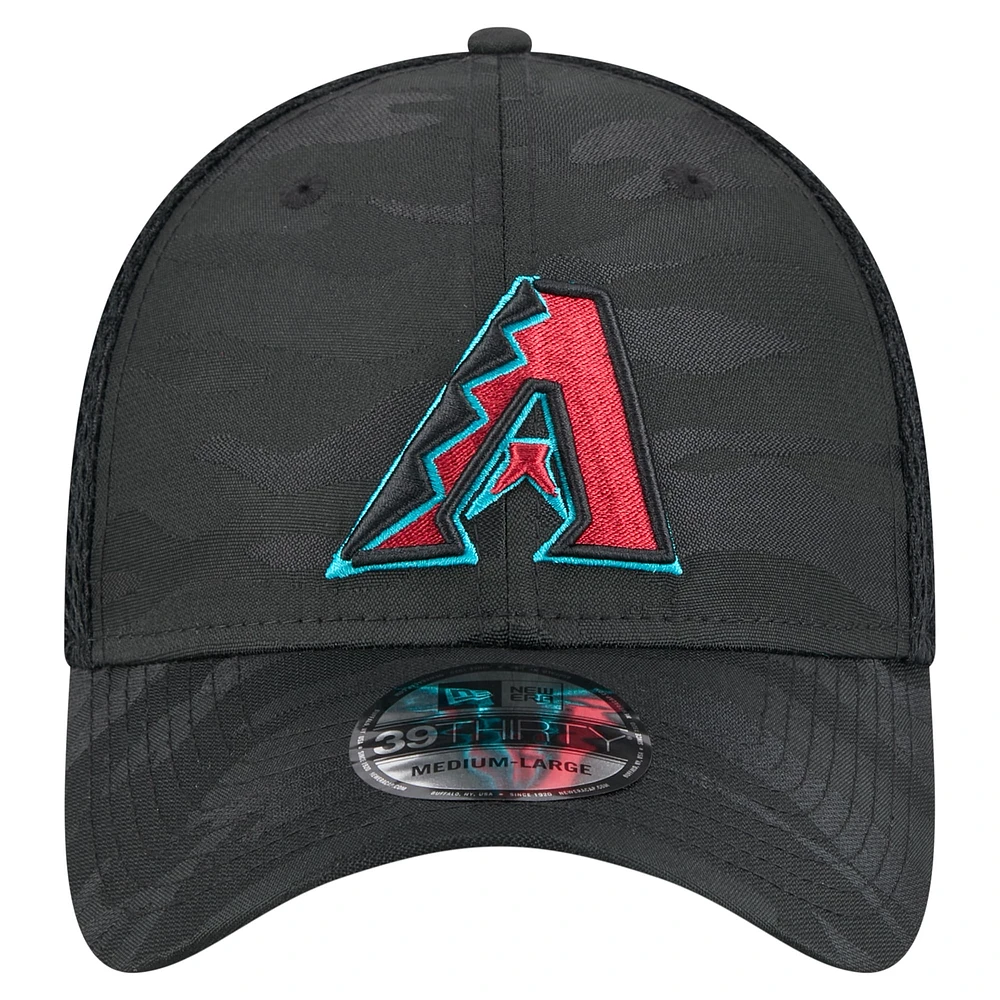 Men's New Era Black Arizona Diamondbacks Subtle Camo 39THIRTY Flex Hat