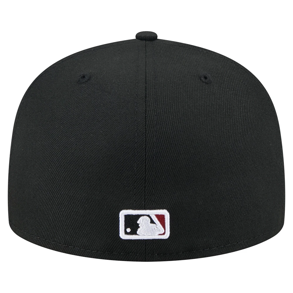 Casquette ajustée 59FIFTY noire New Era pour homme, Arizona Diamondbacks, à mailles en fil