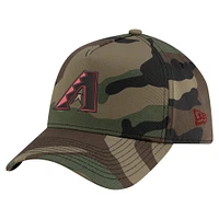 Men's New Era Camo Arizona Diamondbacks Woodland Team Pop 9FORTY A-Frame Adjustable Hat