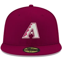 Casquette ajustée 59FIFTY Cardinal Arizona Diamondbacks blanche pour homme New Era