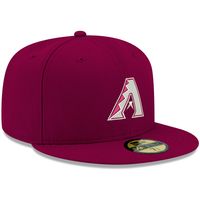 Men's New Era Cardinal Arizona Diamondbacks White Logo 59FIFTY Fitted Hat