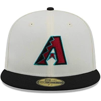 Men's New Era Cream Arizona Diamondbacks Chrome 59FIFTY Fitted Hat